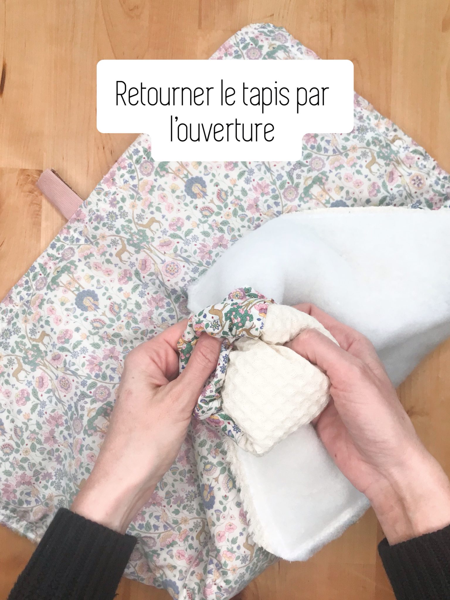 Comment coudre un tapis à langer nomade Merci Jeannette